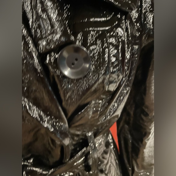 XOXO medium black glossy raincoat/jacket - Picture 6 of 14